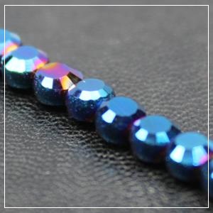 Chinese 4mm Coin Crystals - Mermaid Blue